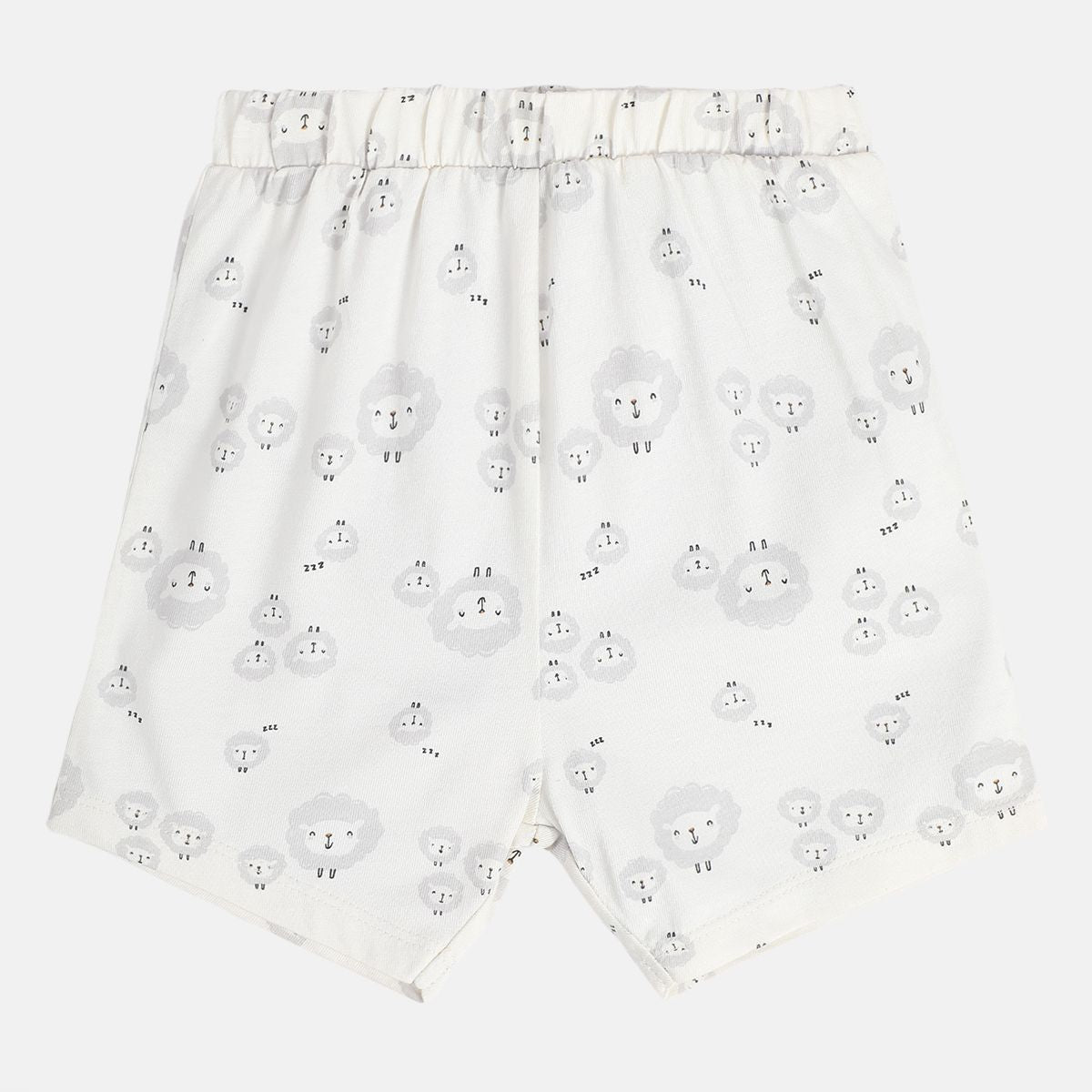 Baby Boys Animal Print and Solid Shorts Pack of 2, Blue and White