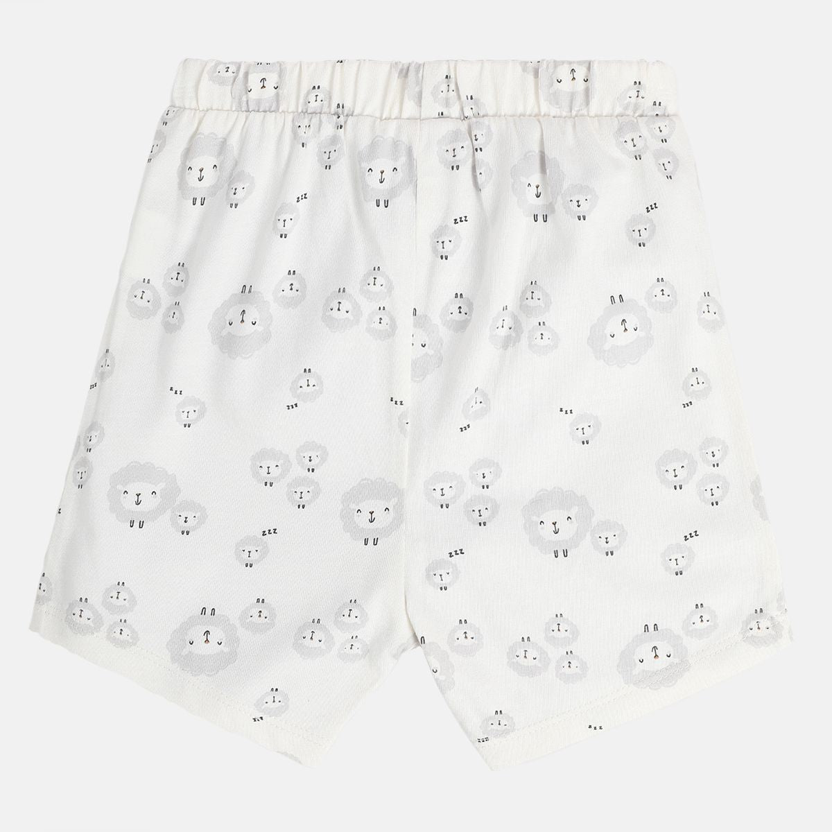 Baby Boys Animal Print and Solid Shorts Pack of 2, Blue and White
