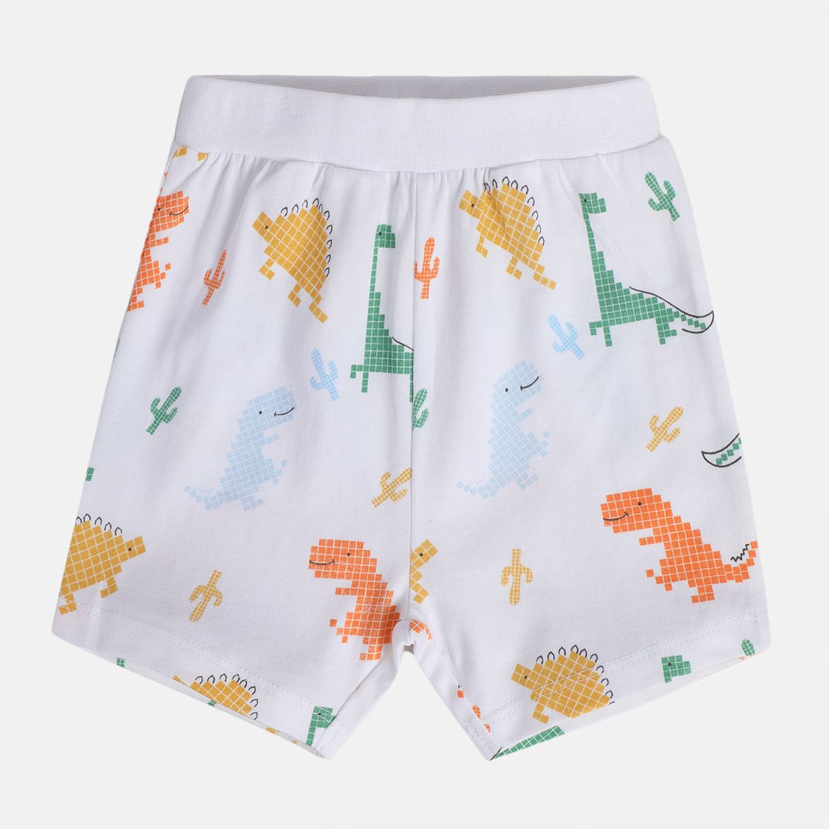 Boys White/Green Shorts