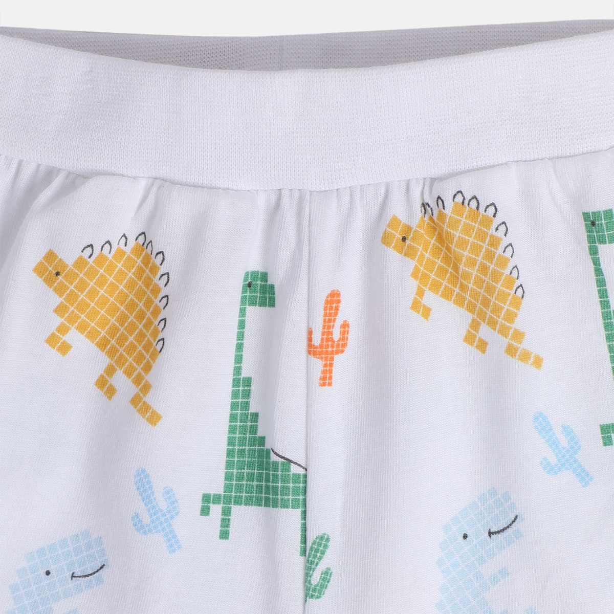 Boys White/Green Shorts