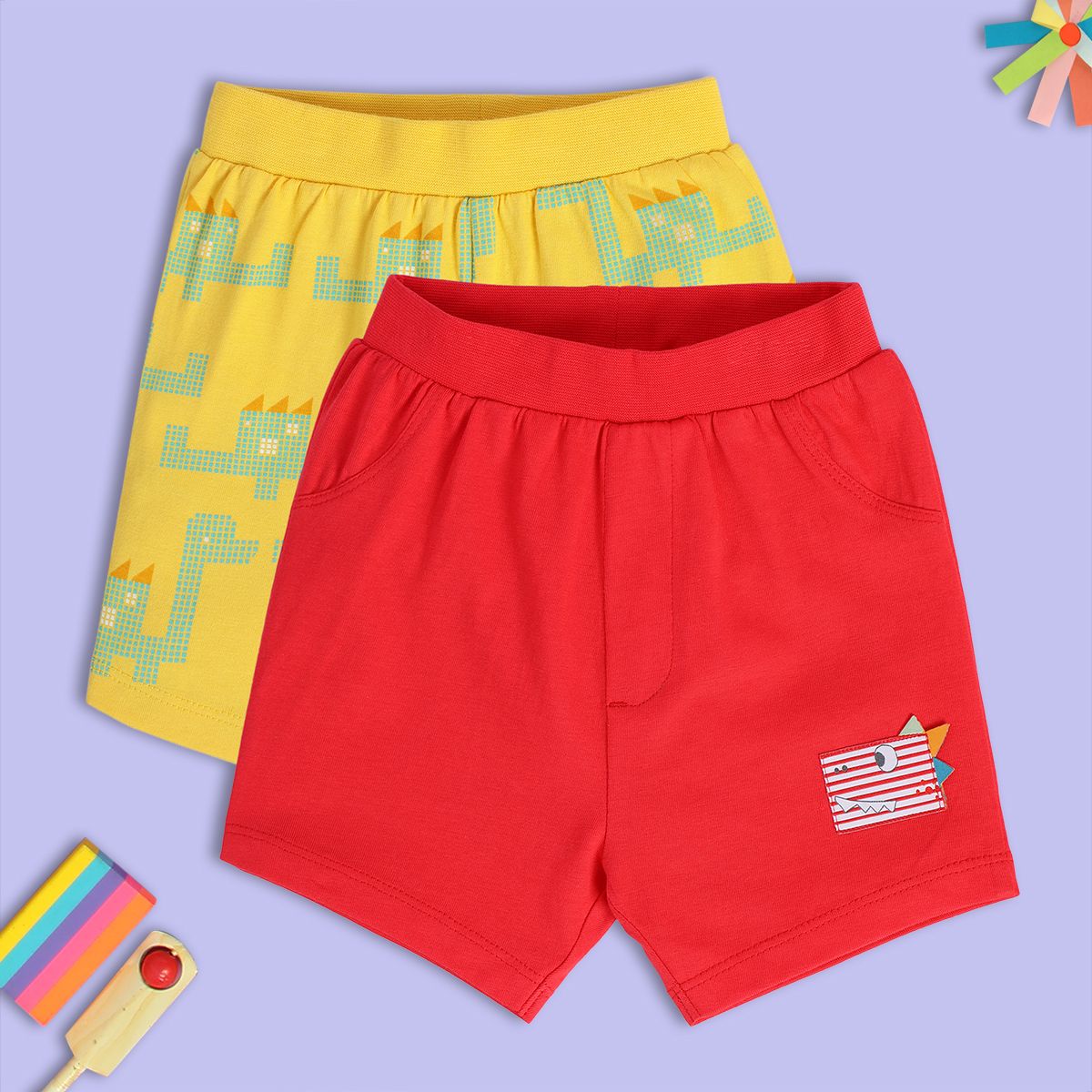 Boys Red/Yellow Shorts
