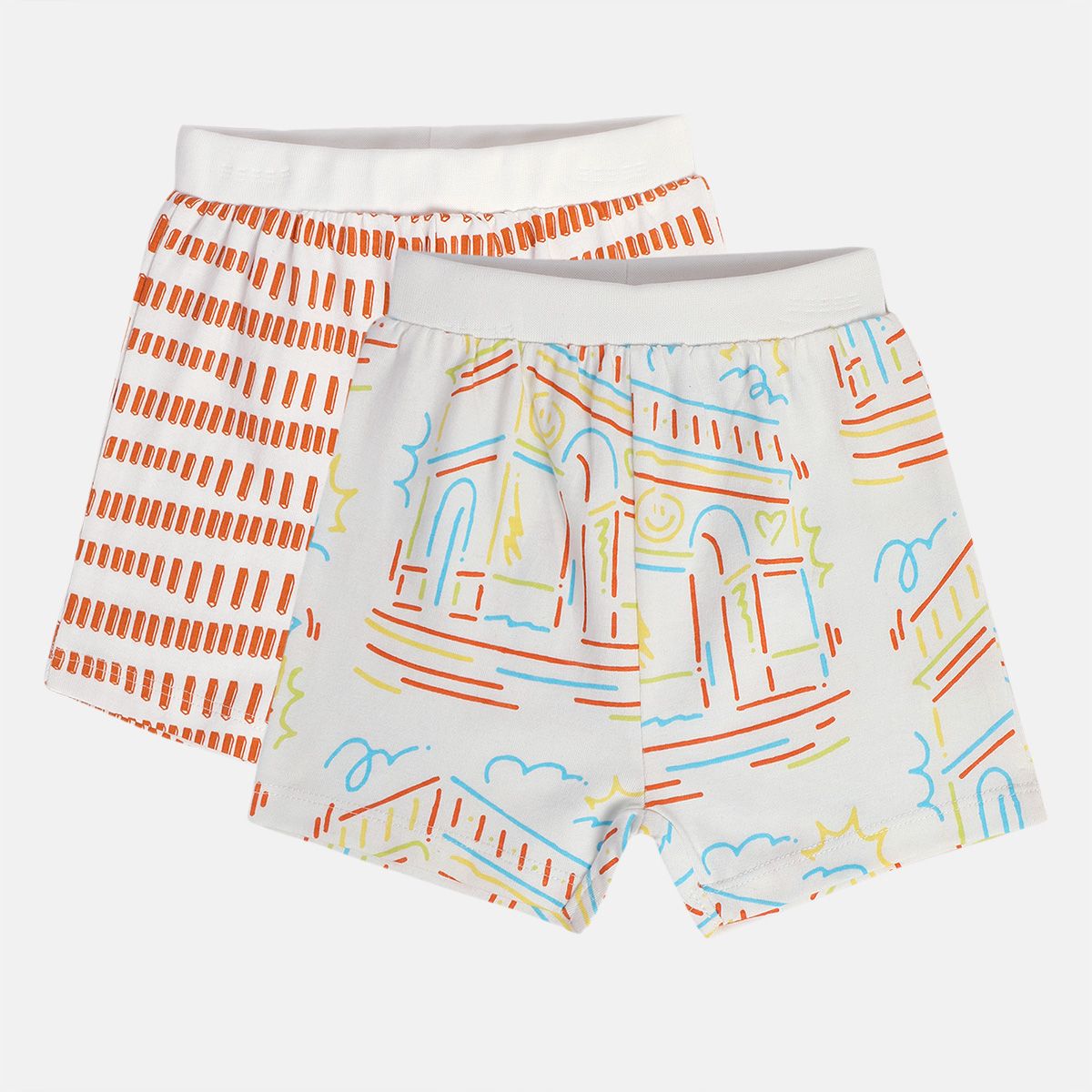 Boys Orange/White Shorts