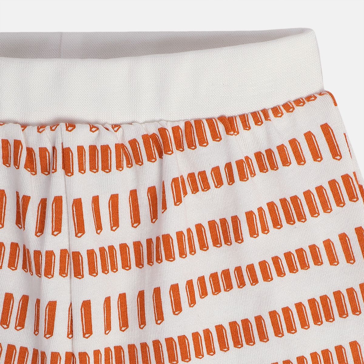 Boys Orange/White Shorts