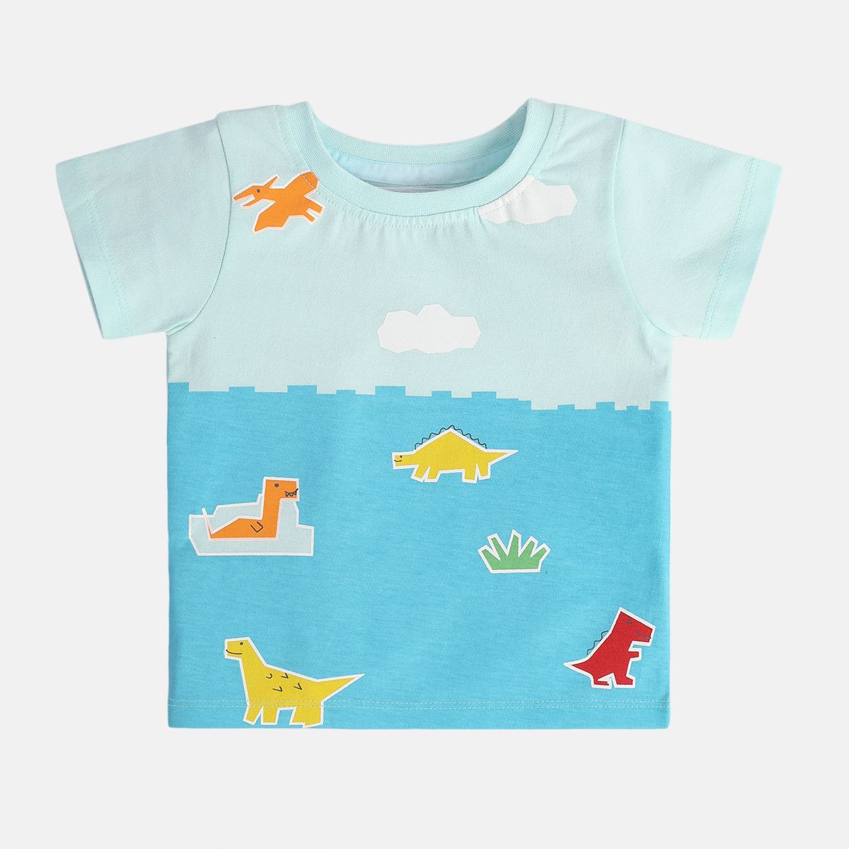 Boys Blue Short Sleeve Top And Bottom