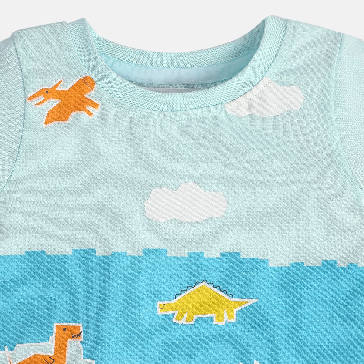 Boys Blue Short Sleeve Top And Bottom
