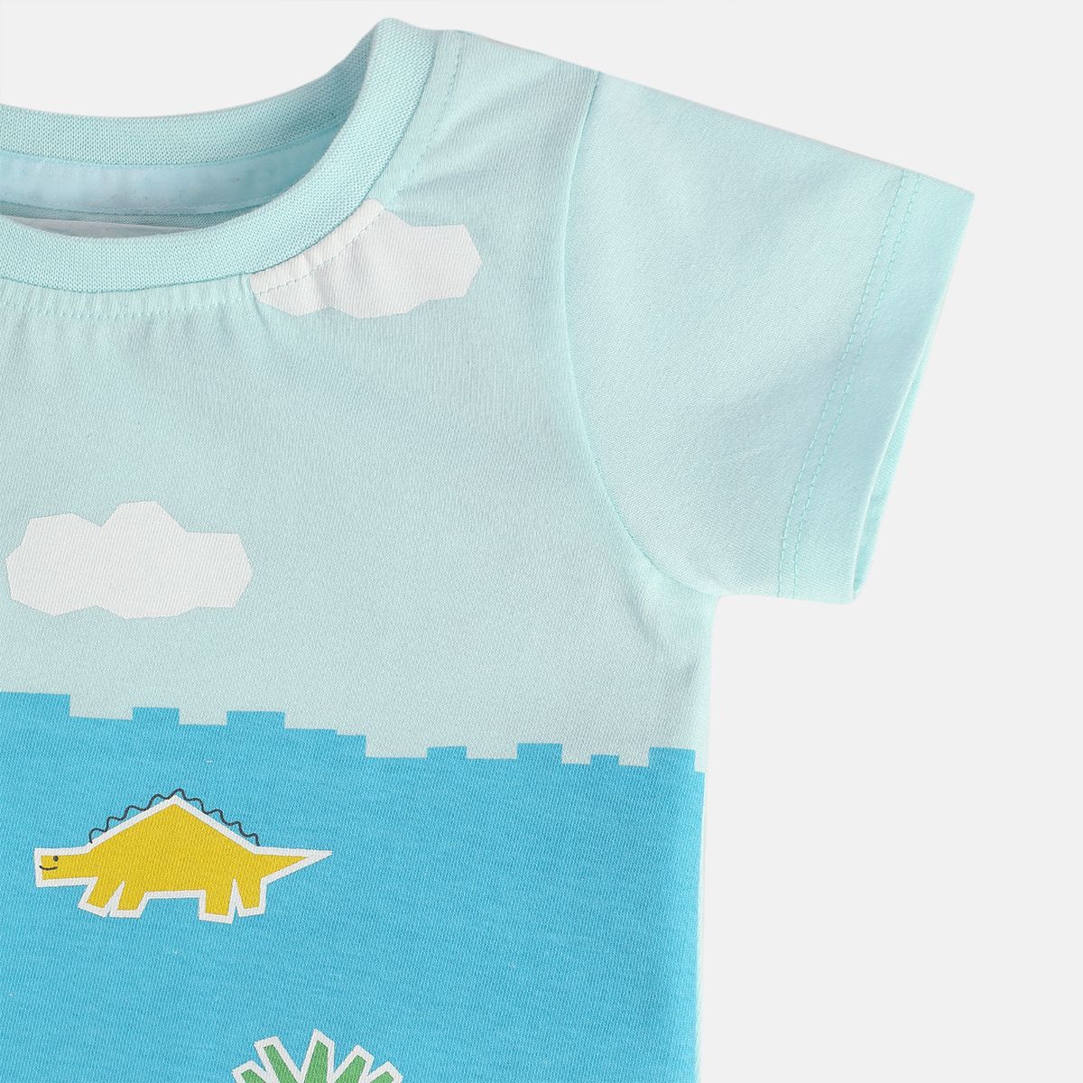 Boys Blue Short Sleeve Top And Bottom