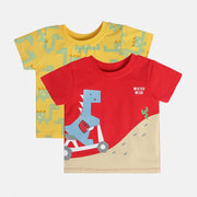 Boys Red/Yellow Short Sleeve T-Shirt