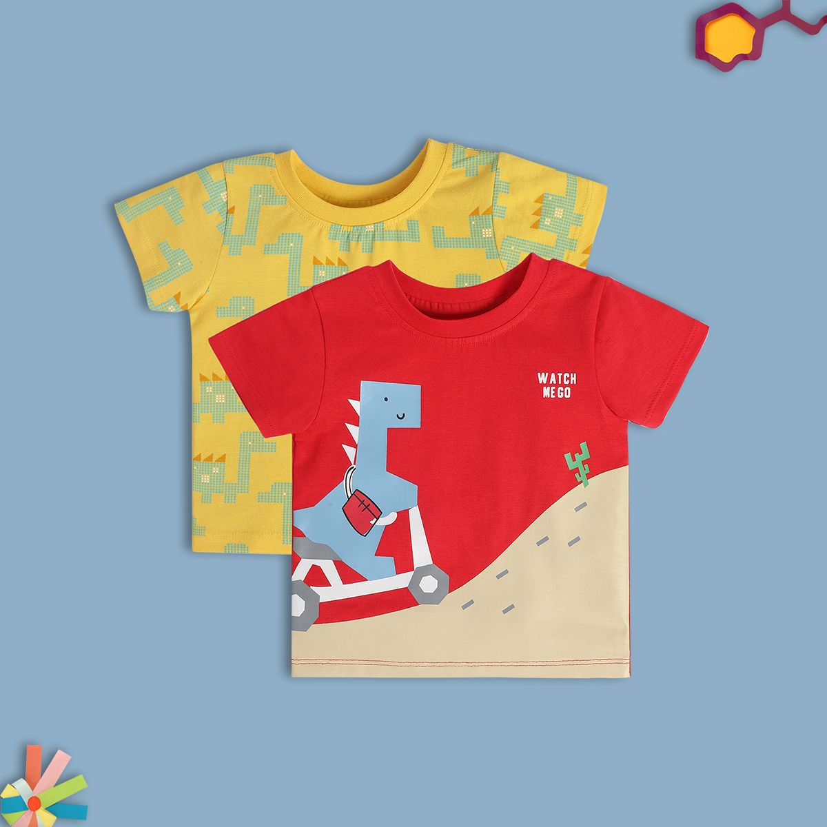 Boys Red/Yellow Short Sleeve T-Shirt