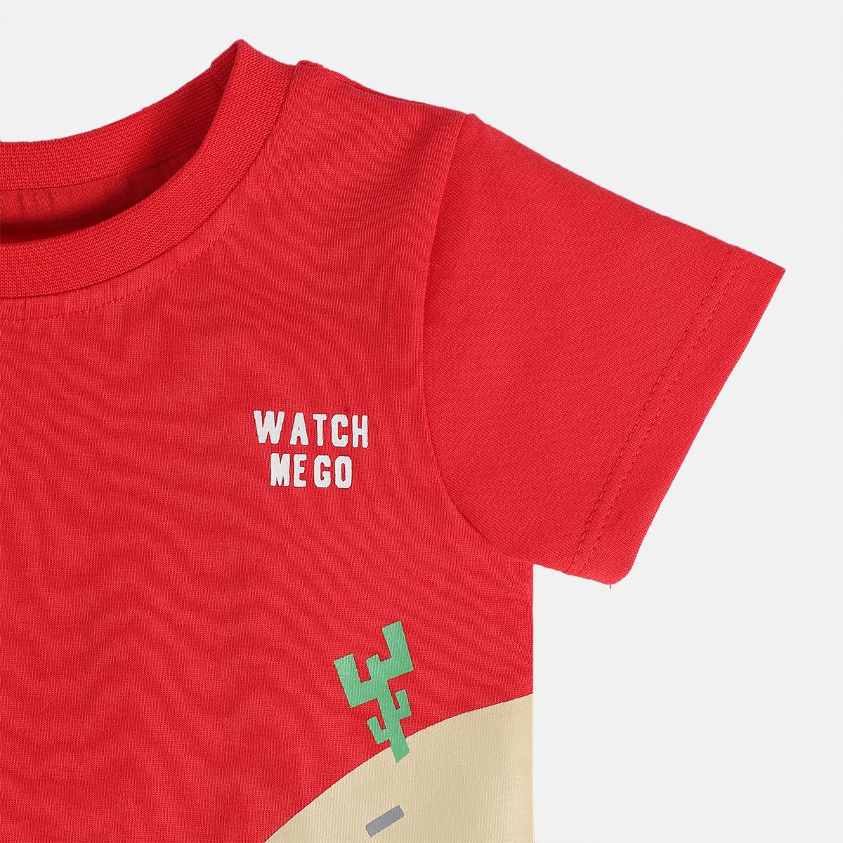Boys Red/Yellow Short Sleeve T-Shirt
