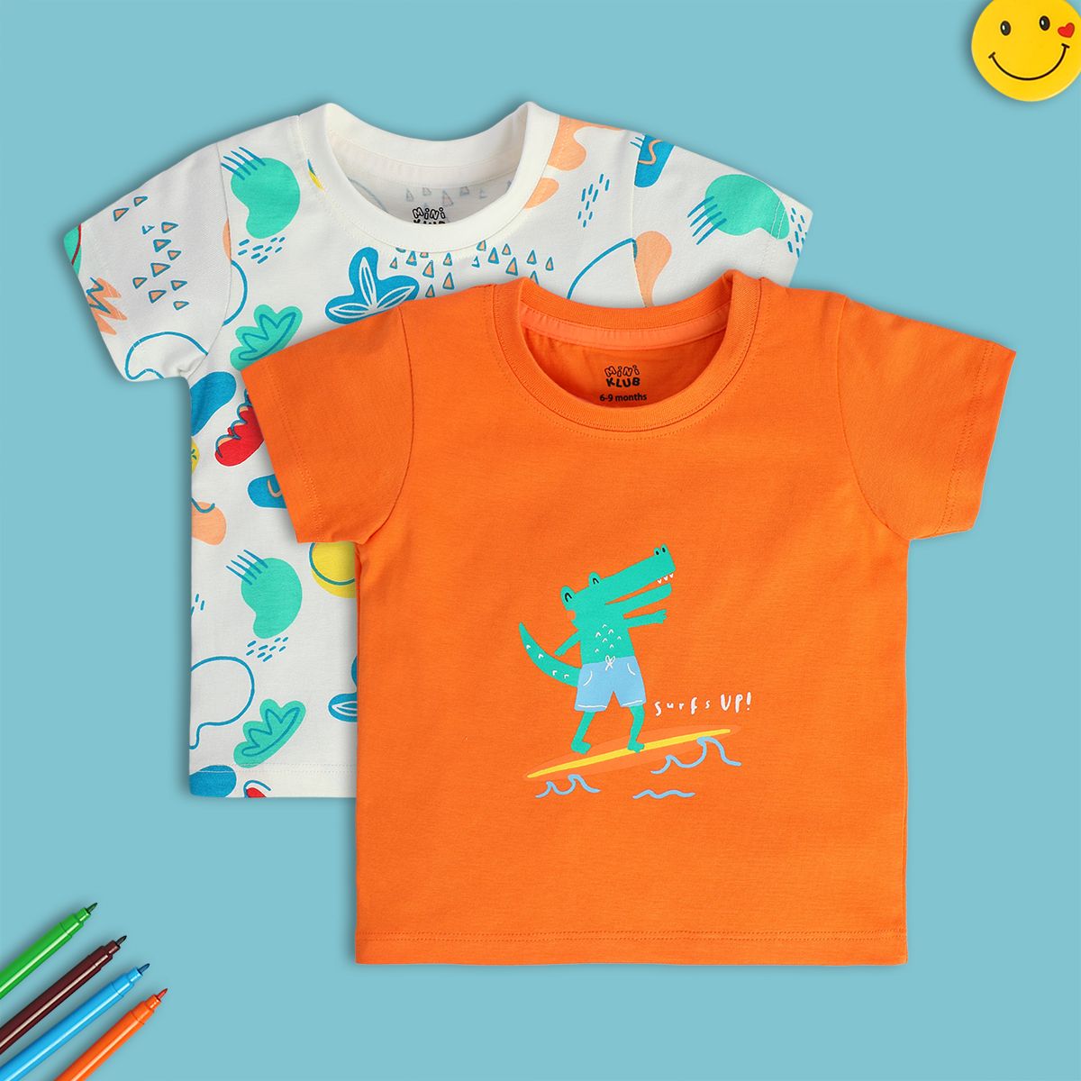 Boys Multicolor Pack Of 2 T-Shirt