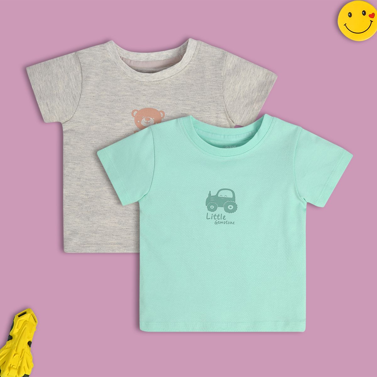 Boys Multicolor Pack Of 2 T-Shirt