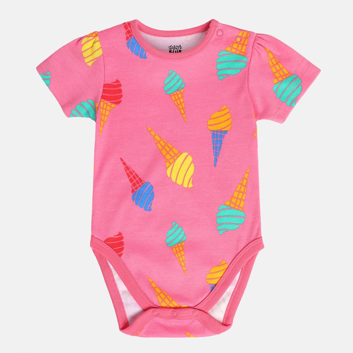 Girls Multicolor Pack Of 2 Body Suit