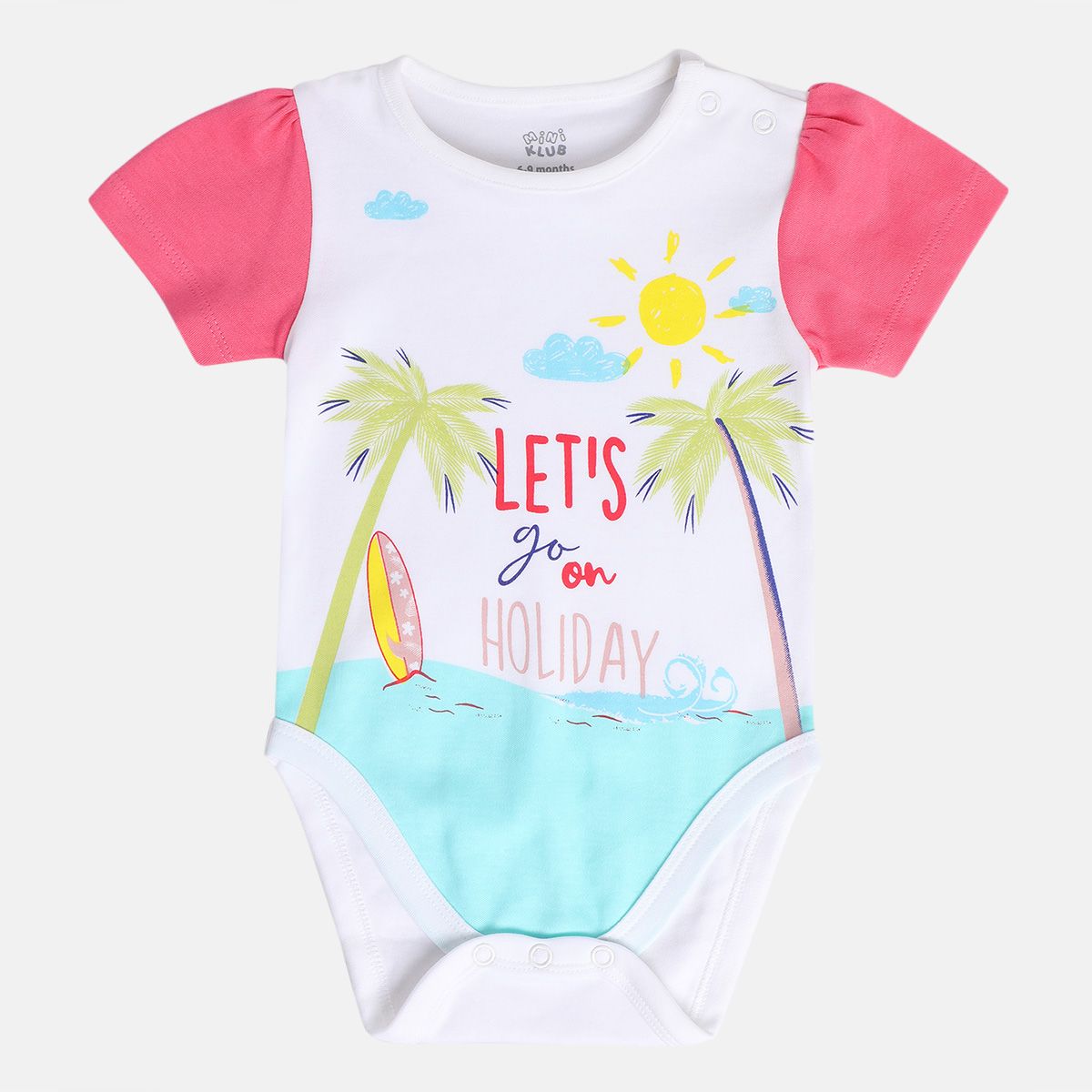 Girls Multicolor Pack Of 2 Body Suit
