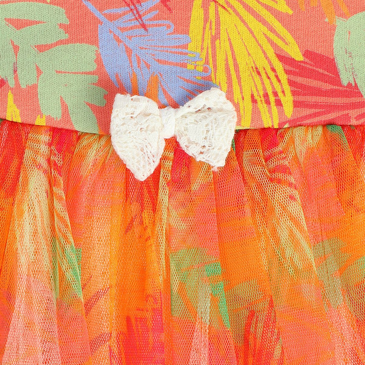 Girls Orange Pack Of 1 Body Suit