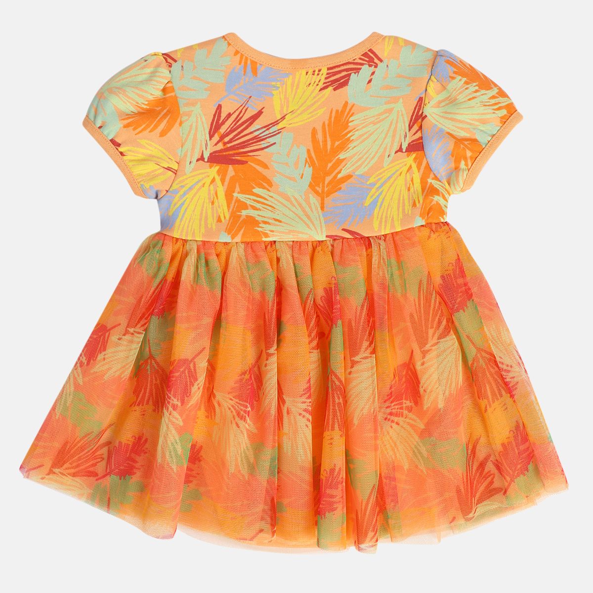 Girls Orange Pack Of 1 Body Suit