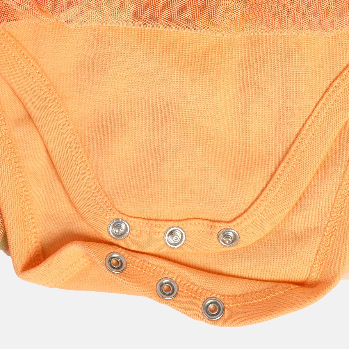 Girls Orange Pack Of 1 Body Suit