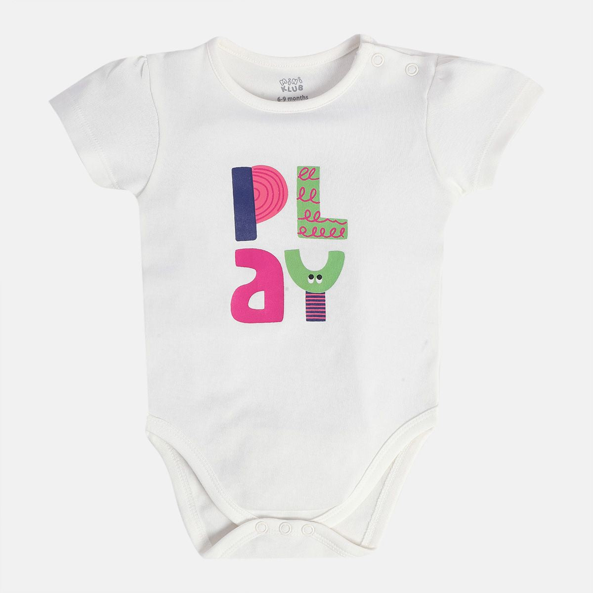 Girls Multicolor Pack Of 3 Body Suit