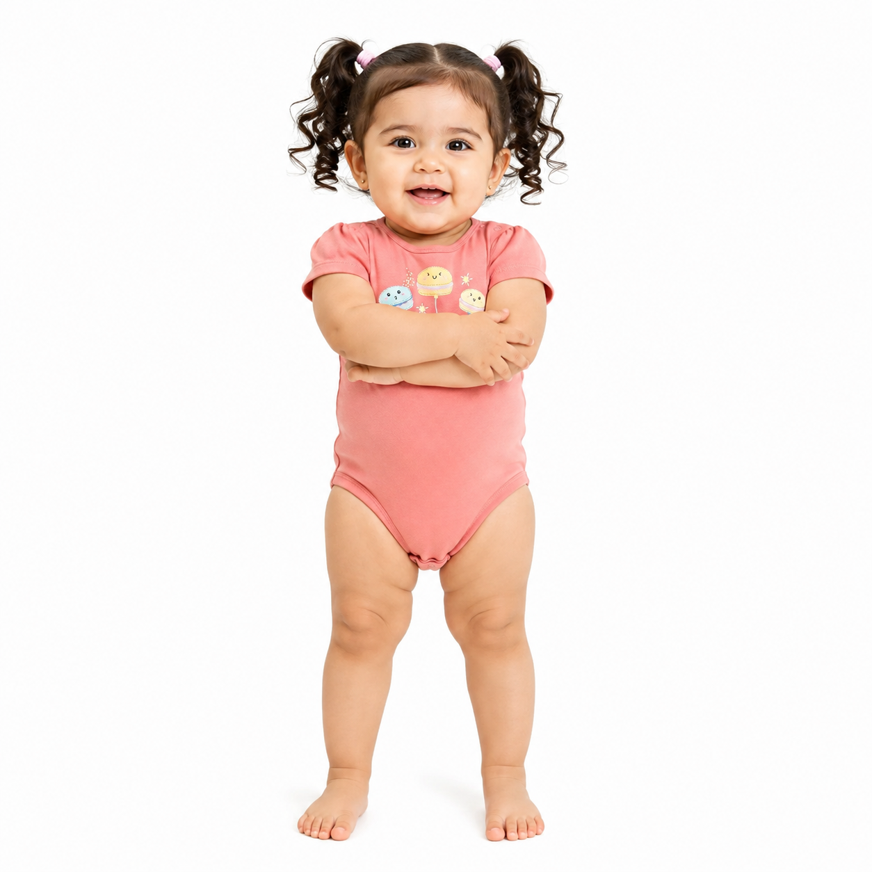 Girls Multicolor Pack Of 3 Body Suit
