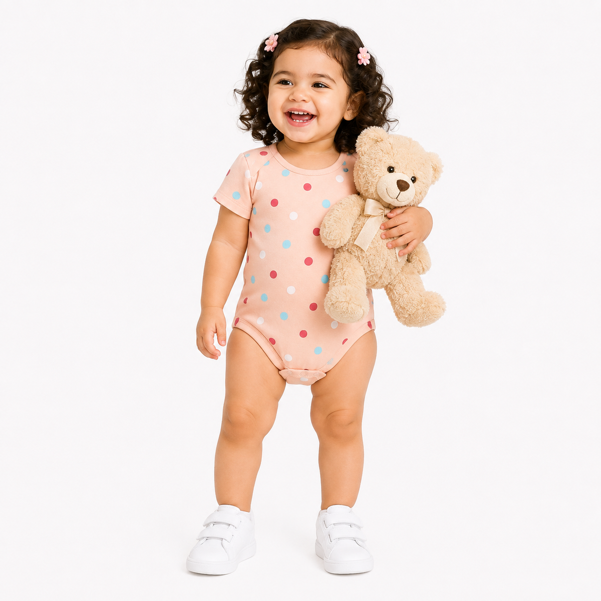 Girls Multicolor Pack Of 3 Body Suit