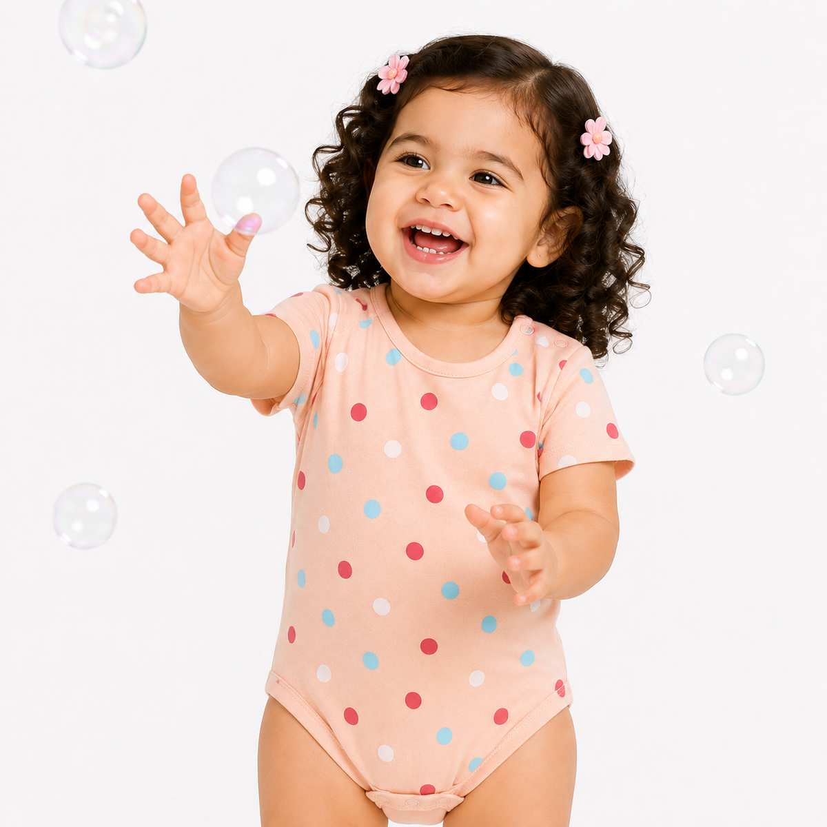 Girls Multicolor Pack Of 3 Body Suit