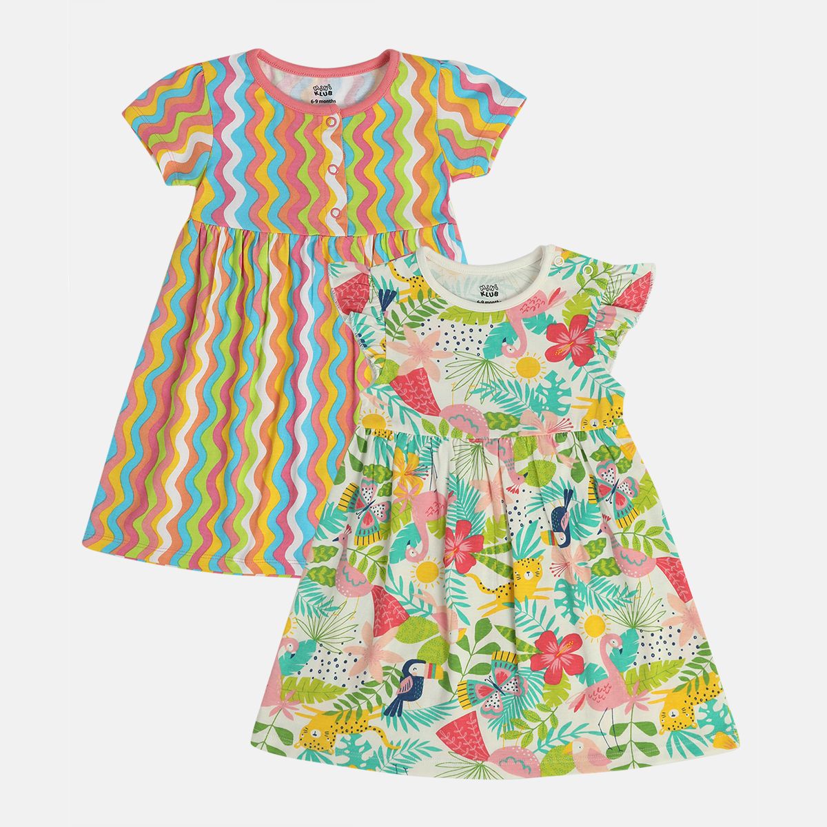 Girls Multicolor Pack Of 2 Dress