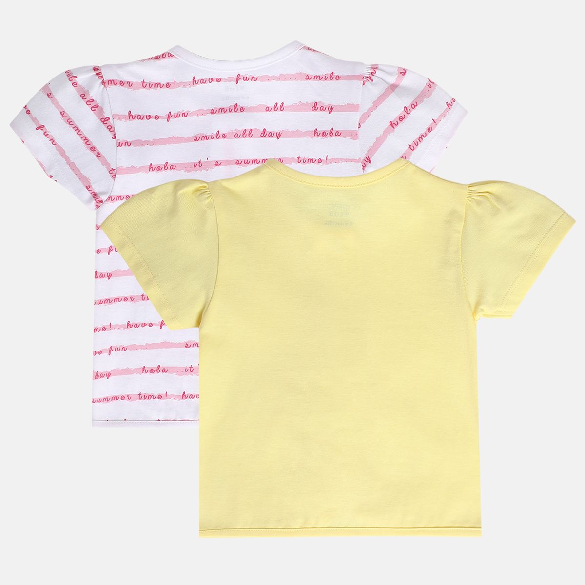 Girls White/Yellow Front Open Front Open Vest