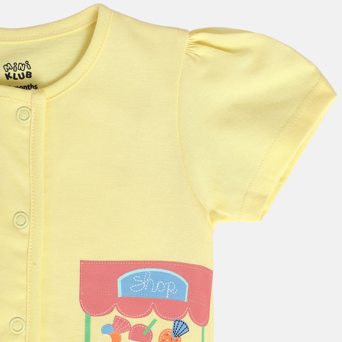 Girls White/Yellow Front Open Front Open Vest