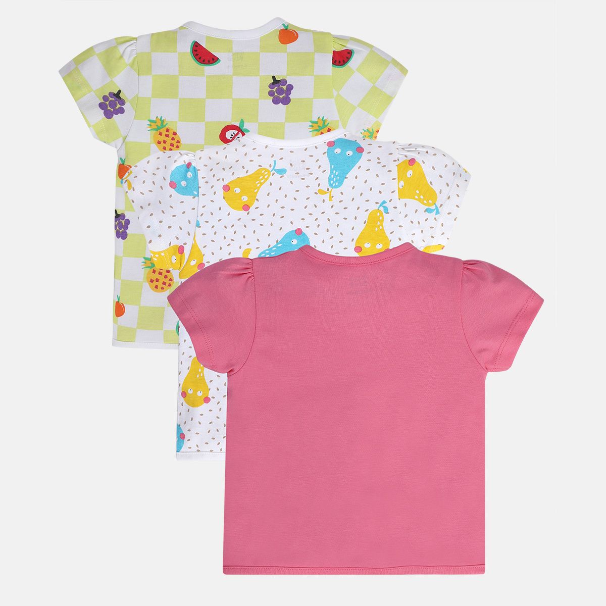 Girls Multicolor Pack Of 3 Front Open Vest