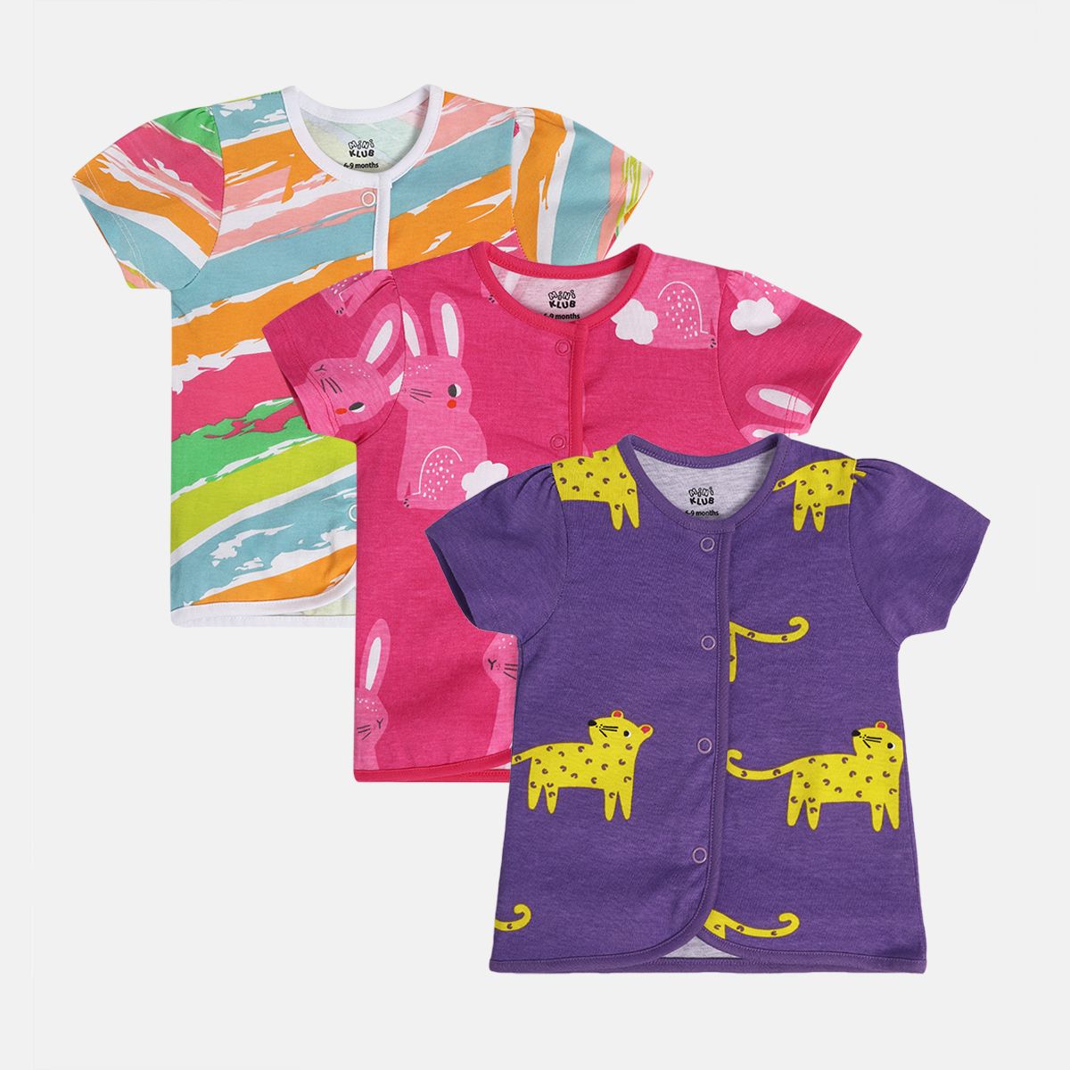 Girls White/Pink/Purple Front Open Front Open Vest