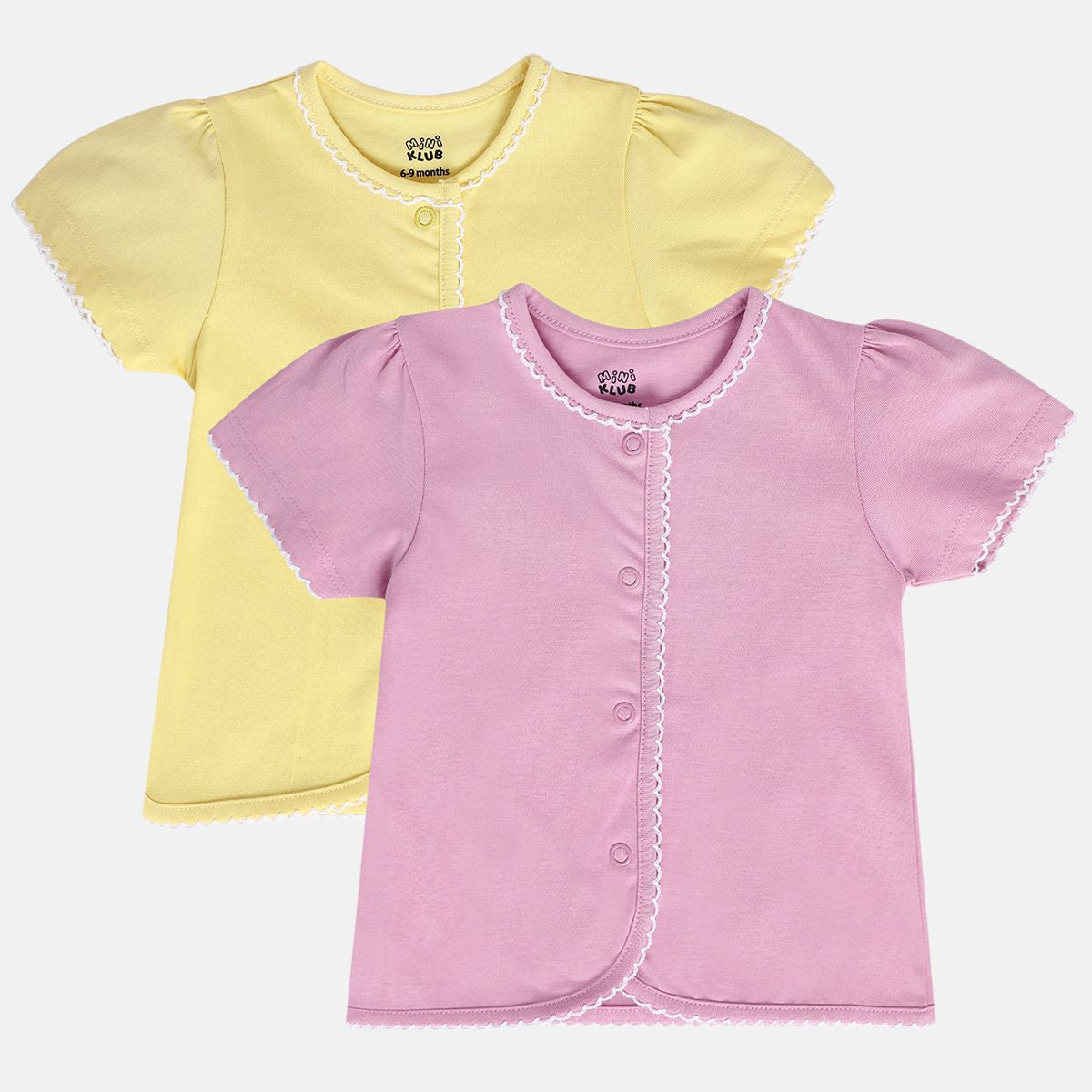 Girls Multicolor Pack Of 2 Front Open Vest
