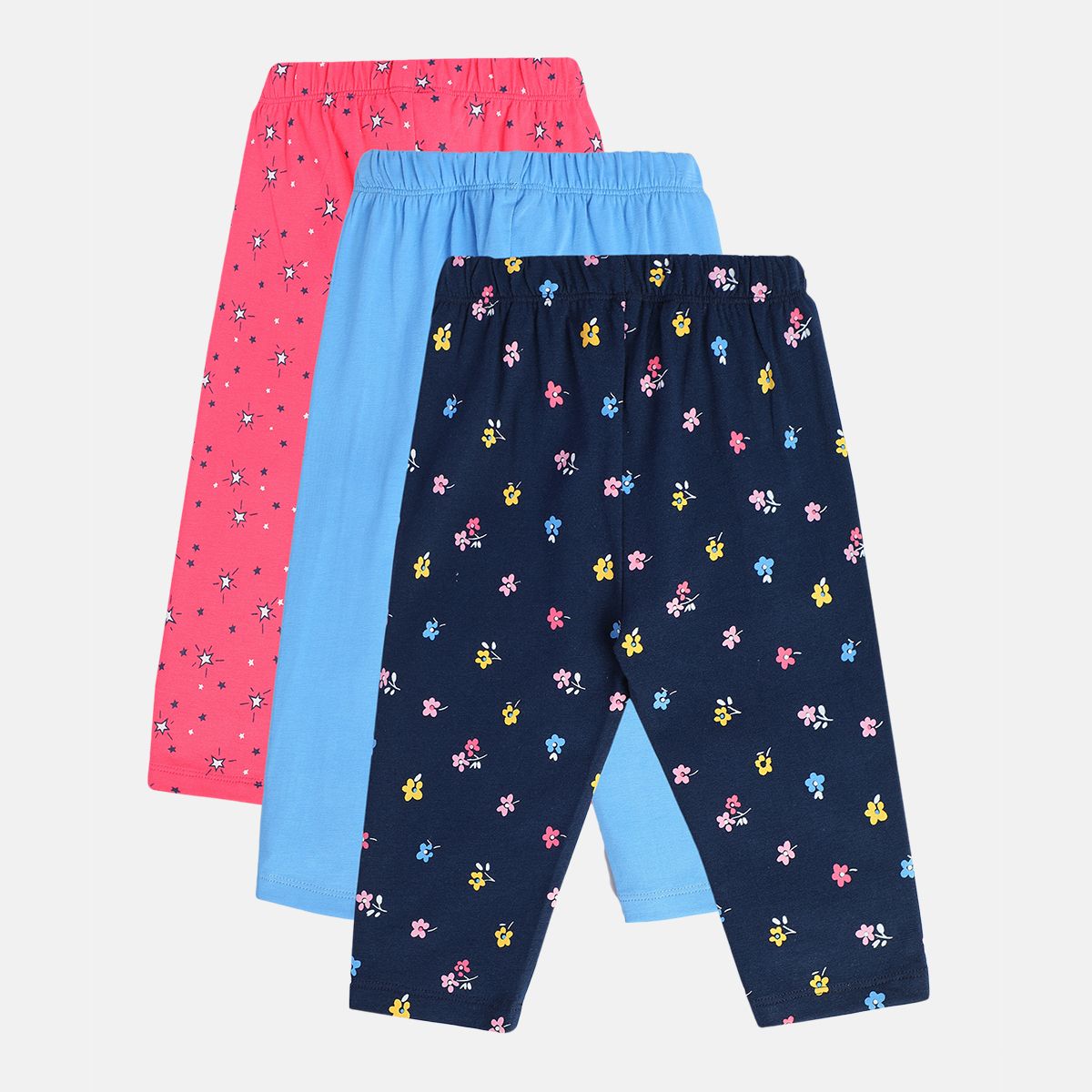 Girls Multicolor Pack Of 3 Knit Bottom