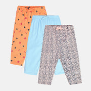 Girls Multicolor Pack Of 3 Knit Bottom