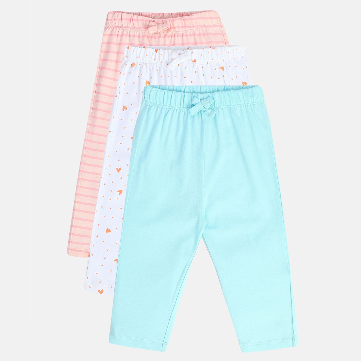 Girls Multicolor Pack Of 3 Knit Bottom