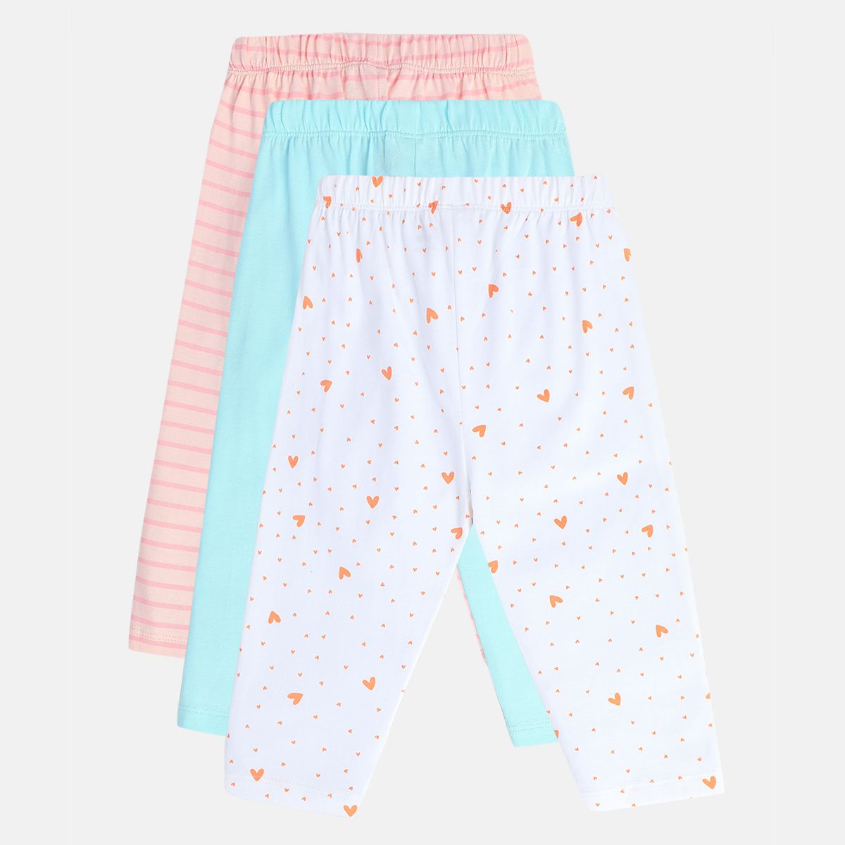 Girls Multicolor Pack Of 3 Knit Bottom
