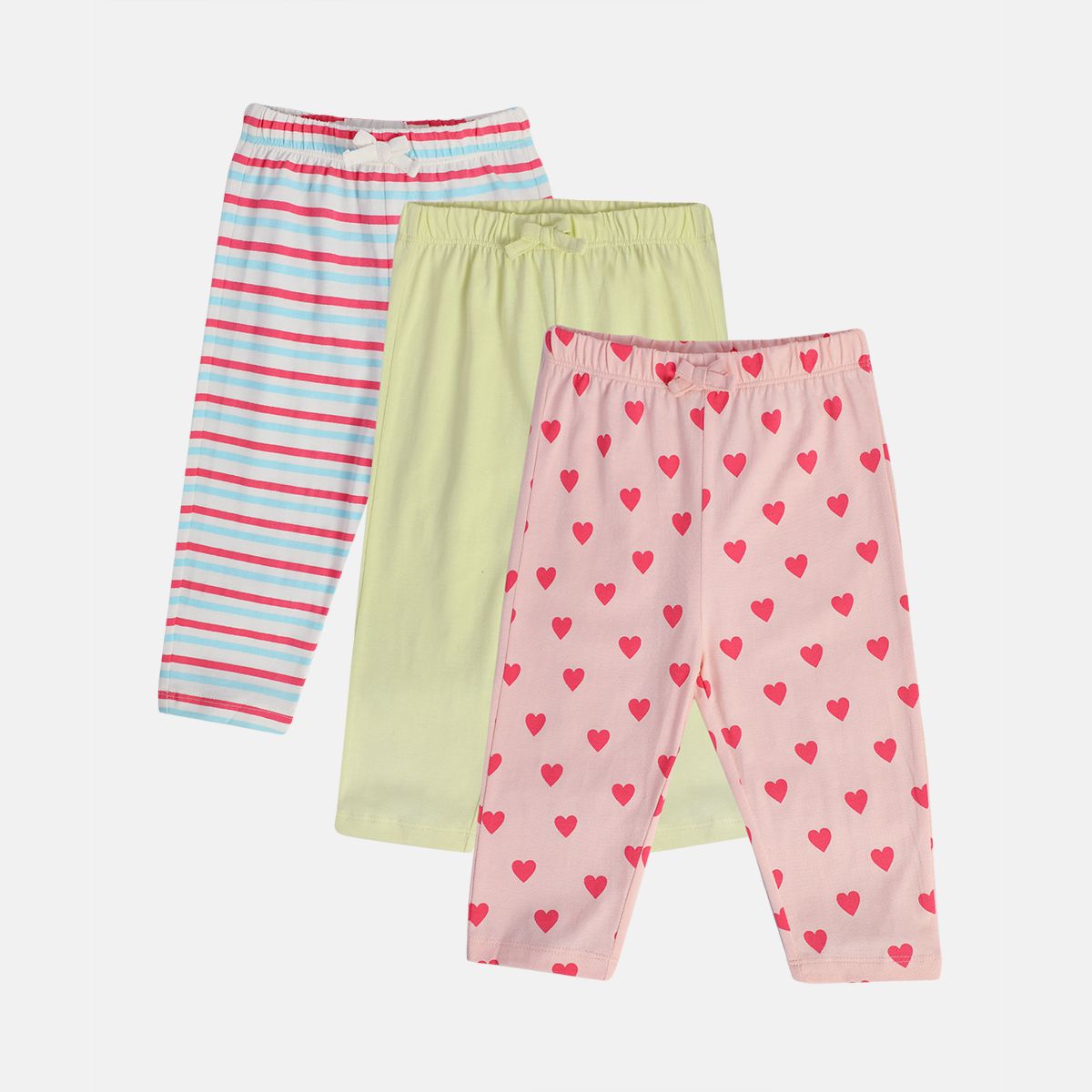 Girls Multicolor Pack Of 3 Knit Bottom
