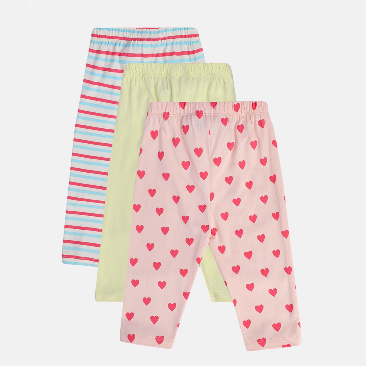 Girls Multicolor Pack Of 3 Knit Bottom