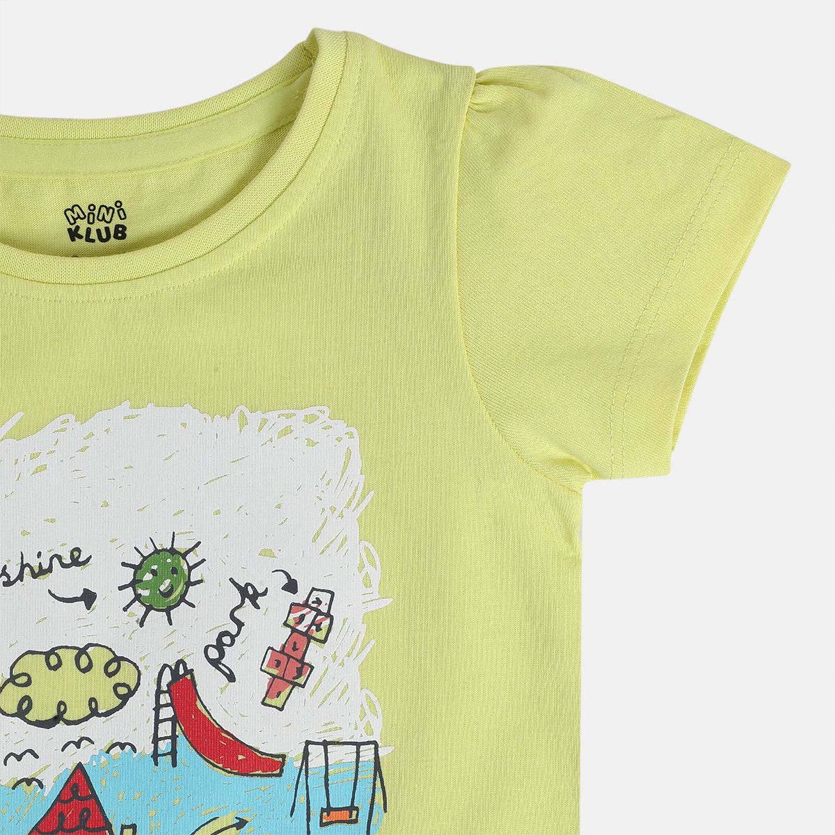 Girls Multi Short Sleeve Knit Top