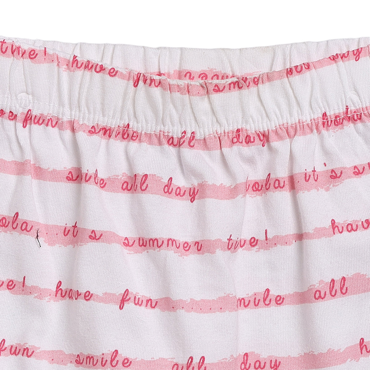 Baby Girls Yellow and White Cotton Printed Shorts Pack of 2 Regular Fit Casual Bottom Wear