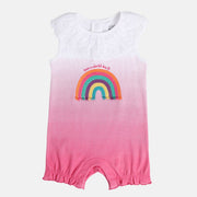 Girls Pink Sleeve Less Romper