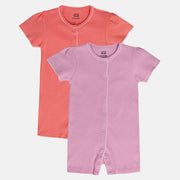 Girls Multicolor Pack Of 2 Romper