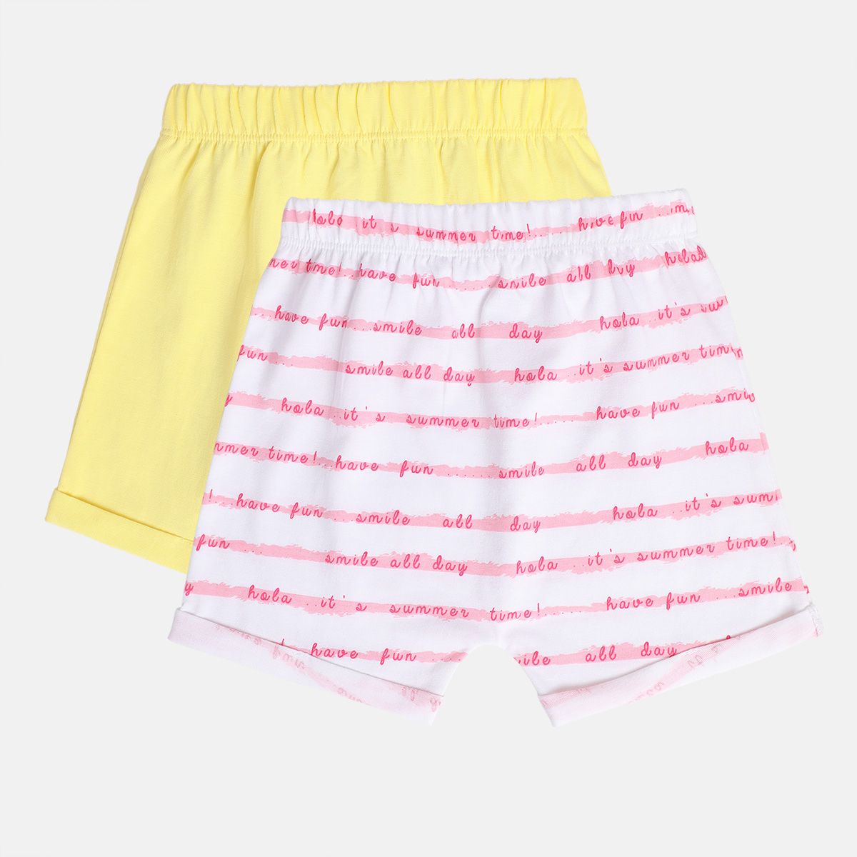 Girls White/Yellow Shorts