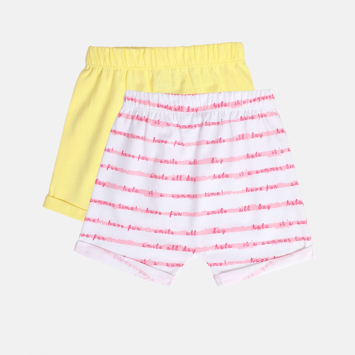 Girls White/Yellow Shorts