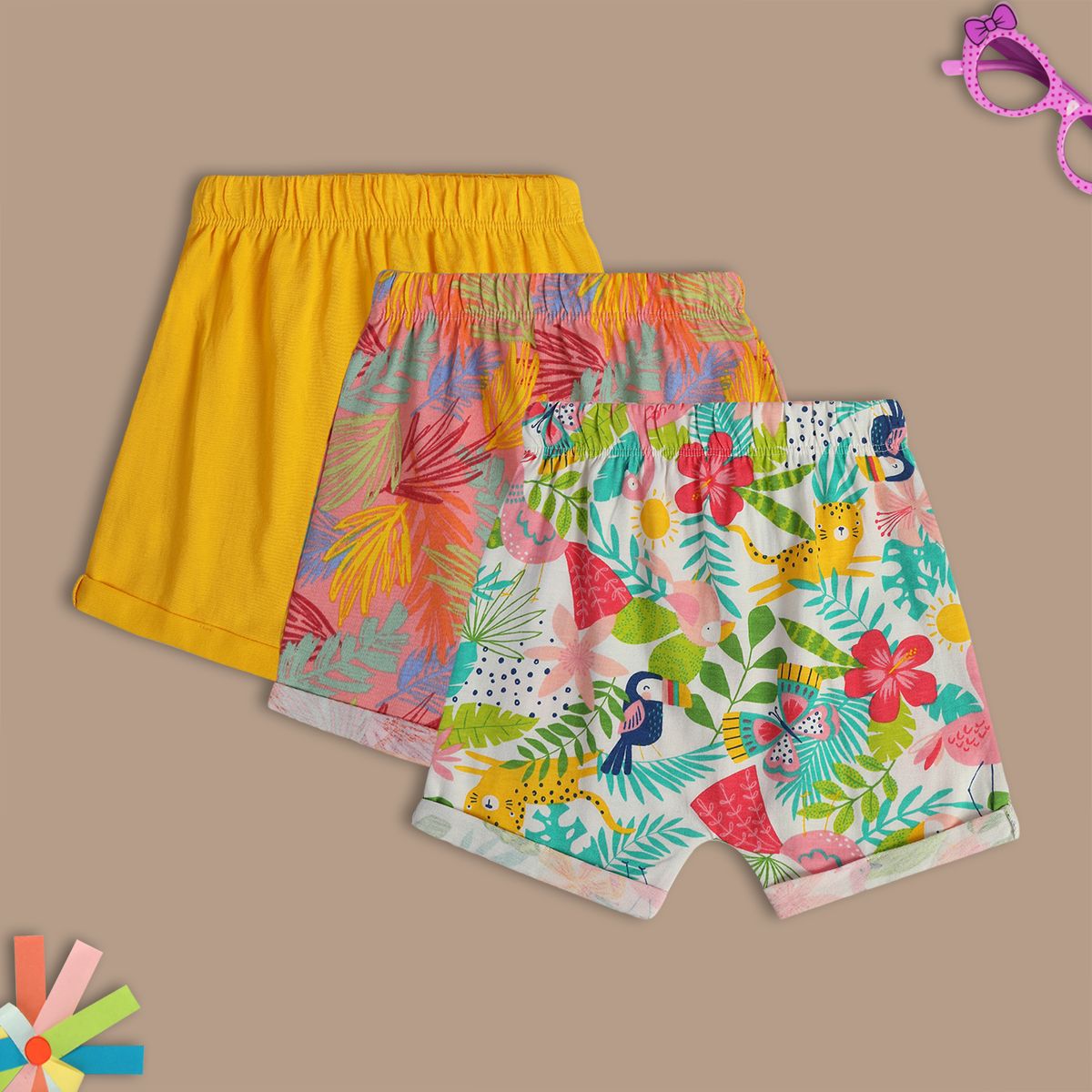 Girls Multi Shorts