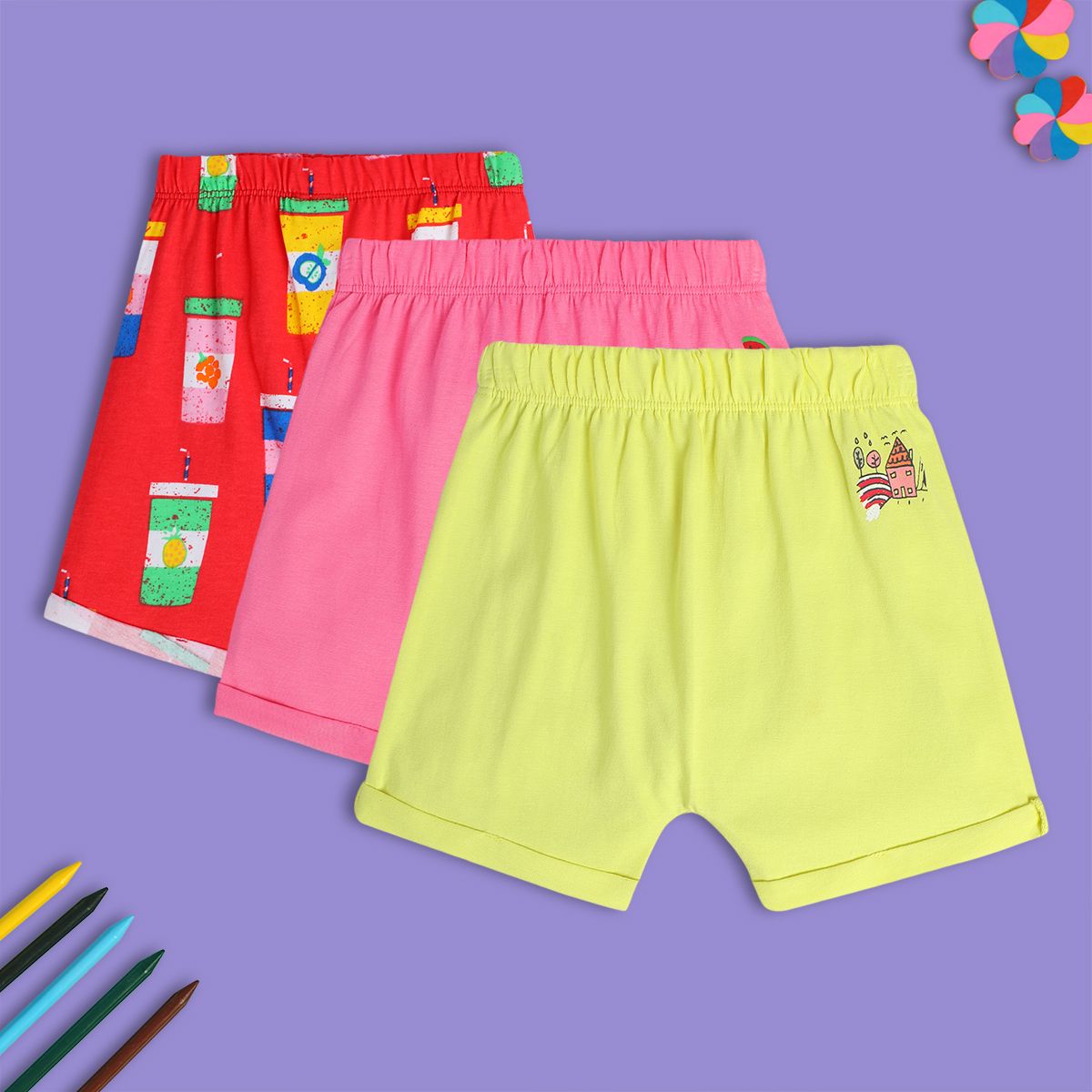Girls Multi Shorts