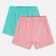 Girls Multicolor Pack Of 2 Shorts