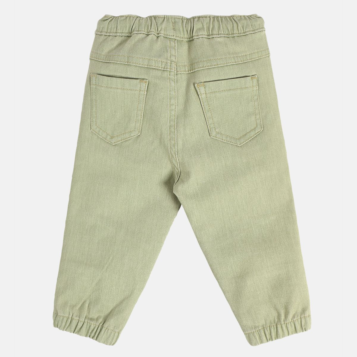 Boys Olive Green Pack Of 1 Denim Pant
