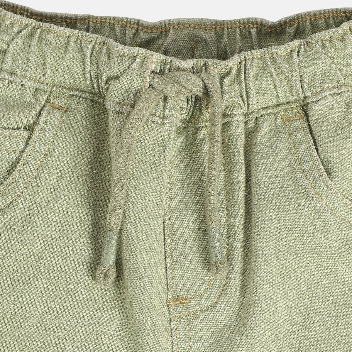 Boys Olive Green Pack Of 1 Denim Pant