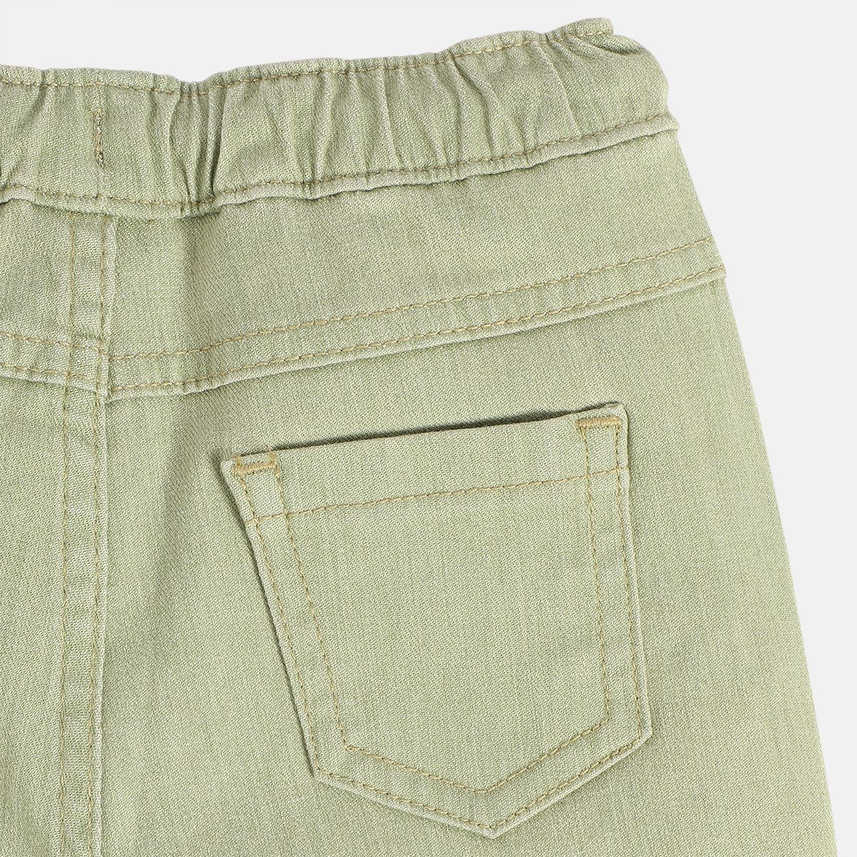 Boys Olive Green Pack Of 1 Denim Pant