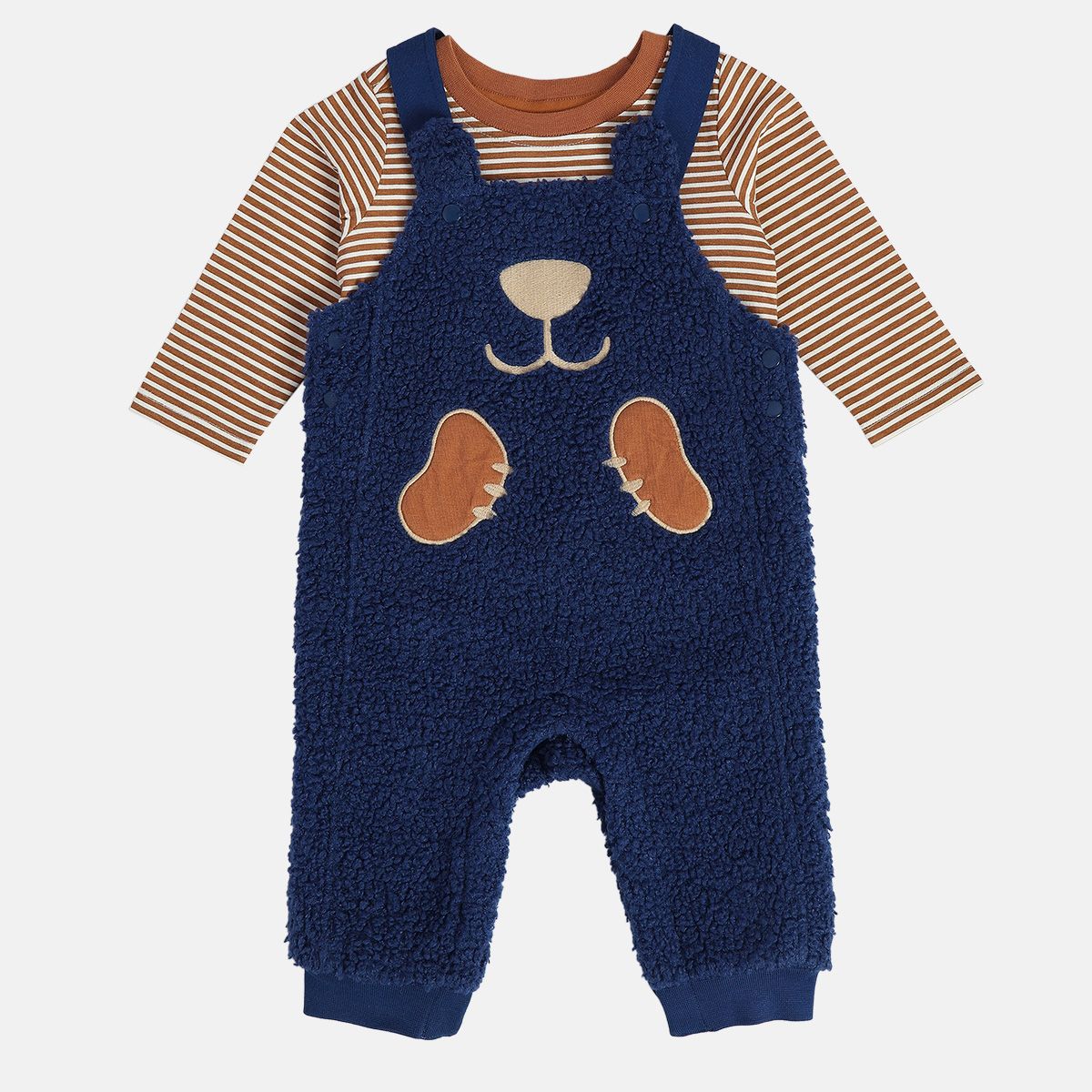 Boys Multi Dungaree Set (Pack Of 2)