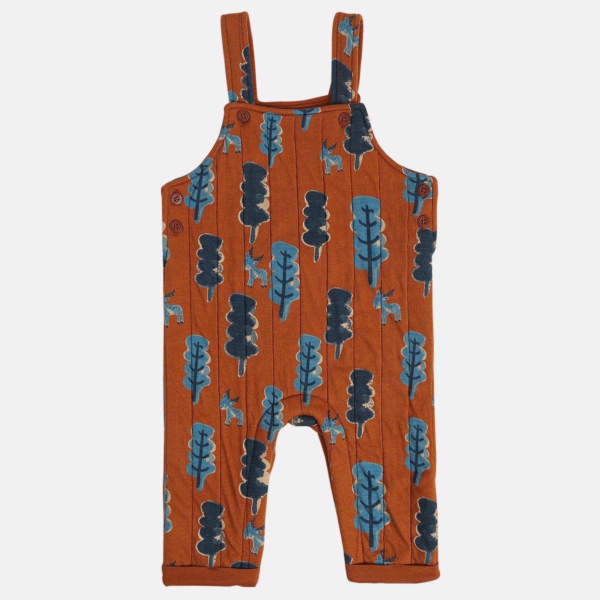 Boys Marshmallow/Brown Dungaree Set (Pack Of 2)